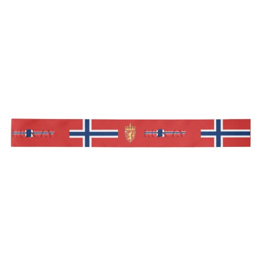 Noorse vlag satijnen lint (Voorkant)