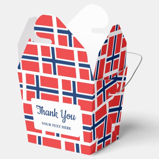 Noorse vlag Scandinavian pride Favor Box Bedankdoosjes (Geopend)