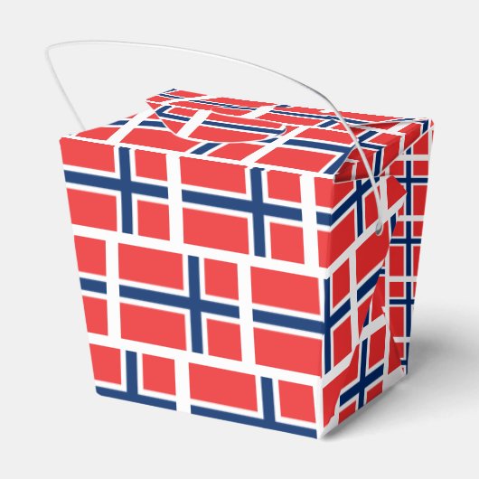 Noorse vlag Scandinavian pride Favor Box Bedankdoosjes (Achterkant)