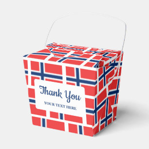 Noorse vlag Scandinavian pride Favor Box Bedankdoosjes