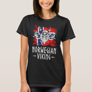 Noorse Vlag Scandinavië Erfgoed Noors Viking T-shirt
