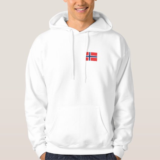 Noorse vlag Scandinavisch Hoodie (Voorkant)