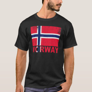Noorse vlag  Scandinavische oorsprong Nationalit T-shirt