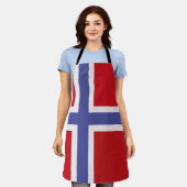 Noorse vlag schort (Gedragen)