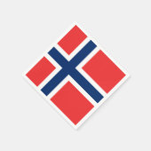 Noorse vlag servetten (Hoek)