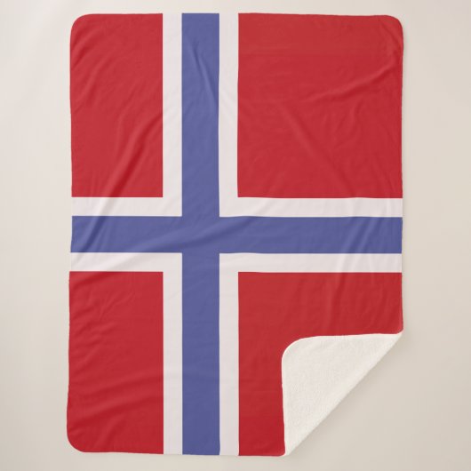 Noorse vlag sherpa deken (Voorkant)