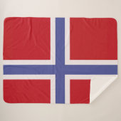 Noorse vlag sherpa deken (Voorkant (horizontaal))
