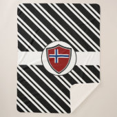 Noorse vlag sherpa deken (Voorkant)