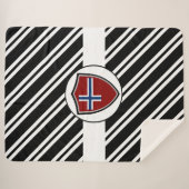 Noorse vlag sherpa deken (Voorkant (horizontaal))