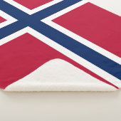 Noorse vlag sherpa deken (3/4)