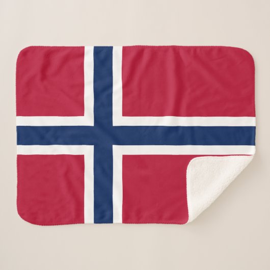 Noorse vlag sherpa deken (Voorkant (horizontaal))