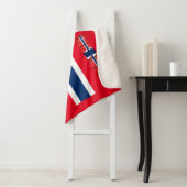 Noorse vlag sherpa deken (In situ)