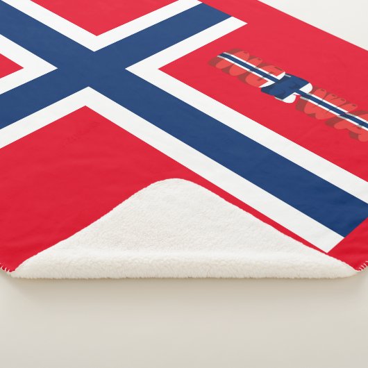 Noorse vlag sherpa deken (3/4)