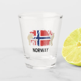 Noorse vlag shot glas