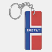 Noorse vlag sleutelhanger (Voorkant Links)