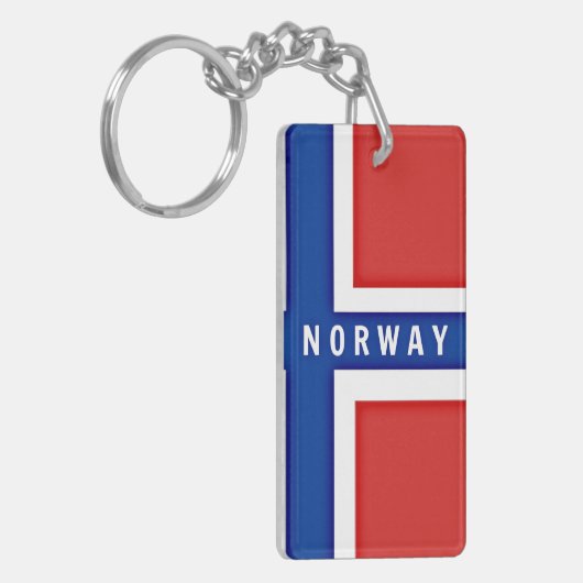 Noorse vlag sleutelhanger (Voorkant Links)