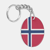 Noorse vlag sleutelhanger (Voorkant Links)