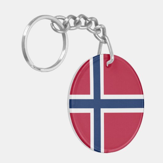 Noorse vlag sleutelhanger (Voorkant Links)
