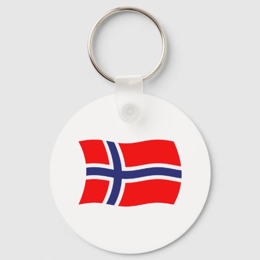 Noorse Vlag Sleutelhanger (Voorkant)