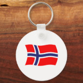 Noorse Vlag Sleutelhanger (Voorkant)