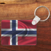 Noorse Vlag Sleutelhanger (Voorkant)