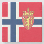 Noorse vlag stenen onderzetter (Voorkant)