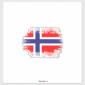 Noorse vlag sticker (Vel)
