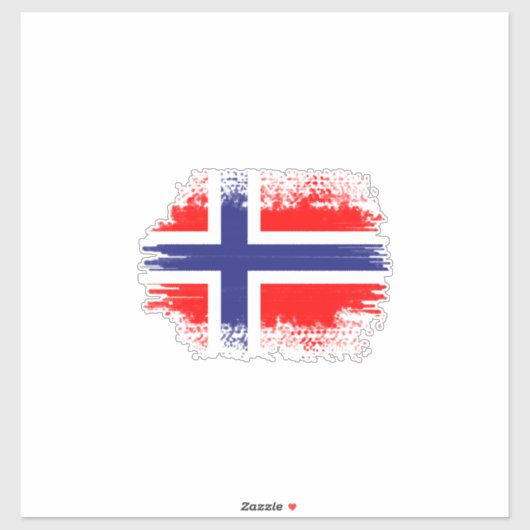 Noorse vlag sticker (Vel)