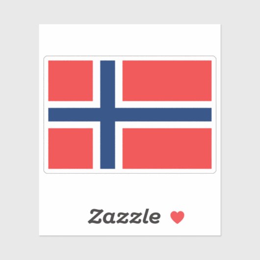 Noorse vlag Sticker (Vel)