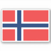 Noorse vlag Sticker (Voorkant)