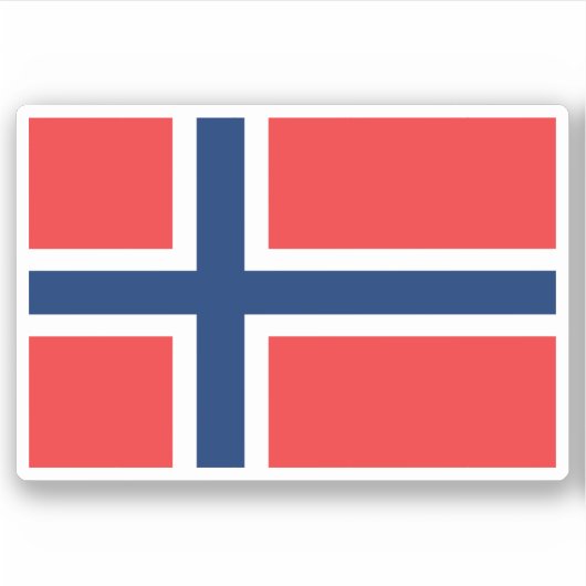 Noorse vlag Sticker (Voorkant)