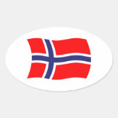 Noorse vlag Sticker (Voorkant)
