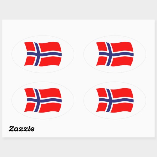 Noorse vlag Sticker (Vel)
