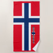 Noorse vlag strandlaken (Voorkant)