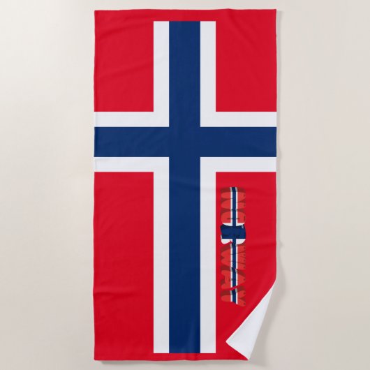 Noorse vlag strandlaken (Voorkant)