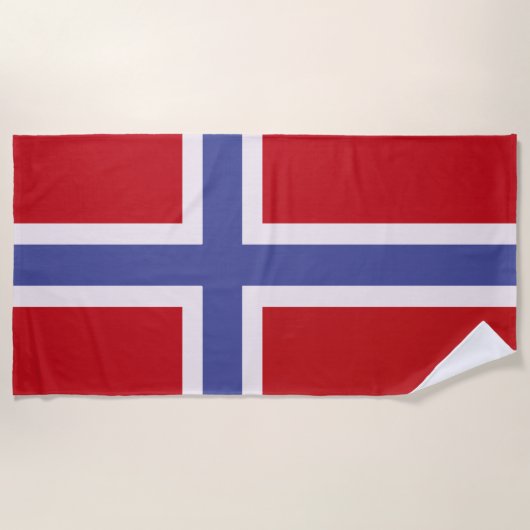 Noorse vlag strandlaken (Voorkant)