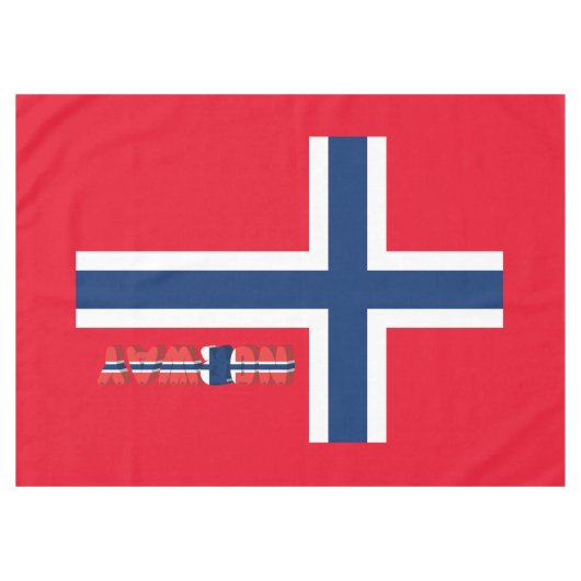 Noorse vlag tafelkleed (Voorkant (Horizontaal))
