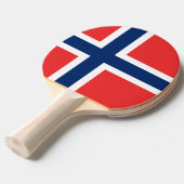 Noorse vlag tafeltennisbatje (Voorkant Gekanteld)
