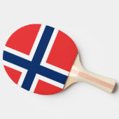 Noorse vlag tafeltennisbatje (Zijkant)