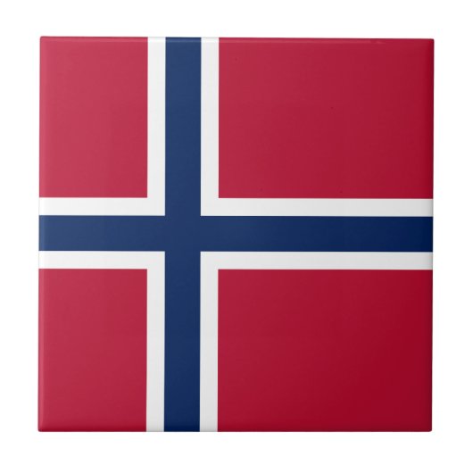 Noorse vlag tegeltje (Voorkant)