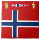 Noorse vlag tegeltje (Voorkant)