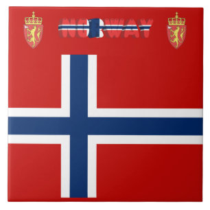 Noorse vlag tegeltje