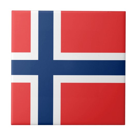 Noorse vlag tegeltje (Voorkant)