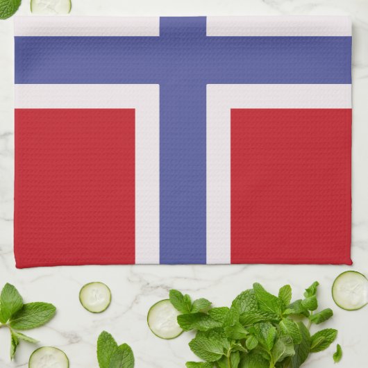 Noorse vlag theedoek (Gevouwen)