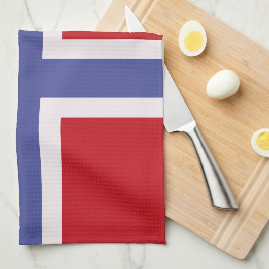 Noorse vlag theedoek (Quarter Fold)
