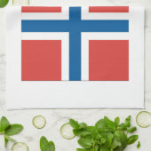 Noorse vlag theedoek (Gevouwen)