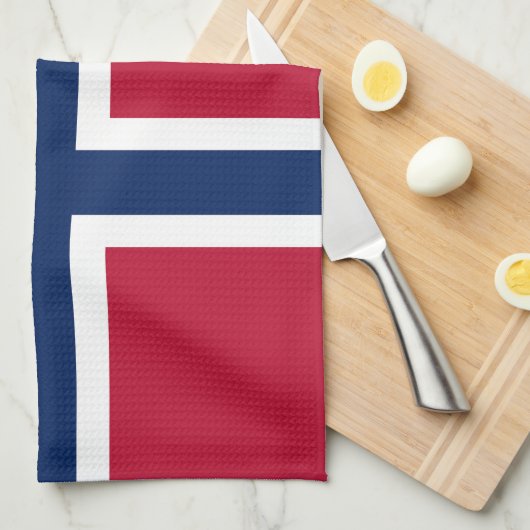 Noorse vlag theedoek (Quarter Fold)
