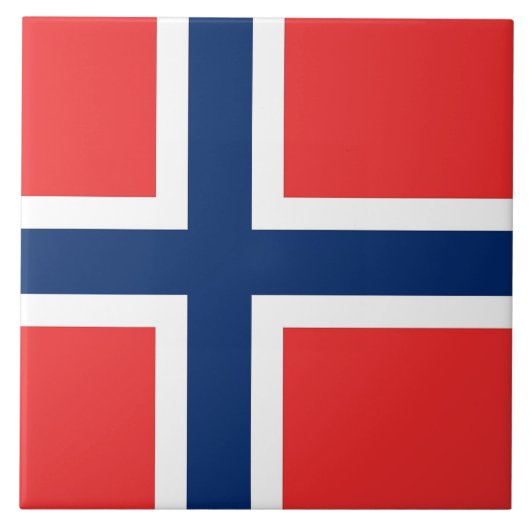 Noorse vlag Tile Tegeltje (Voorkant)