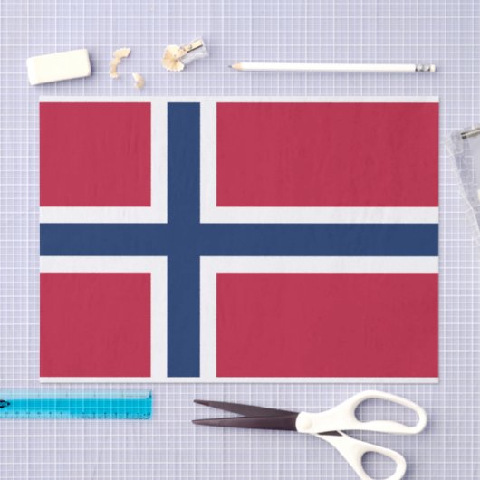 Noorse vlag tissuepapier (Craft)