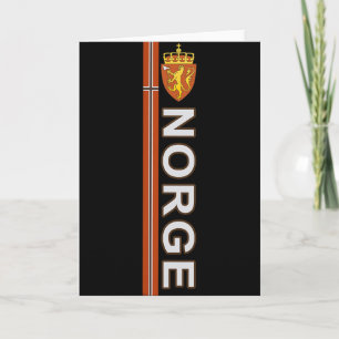 Noorse vlag trots voetbal en sport thema kaart